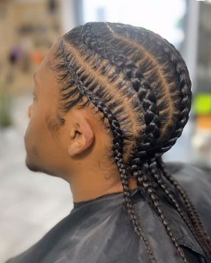 Cornrow braided hairstyle